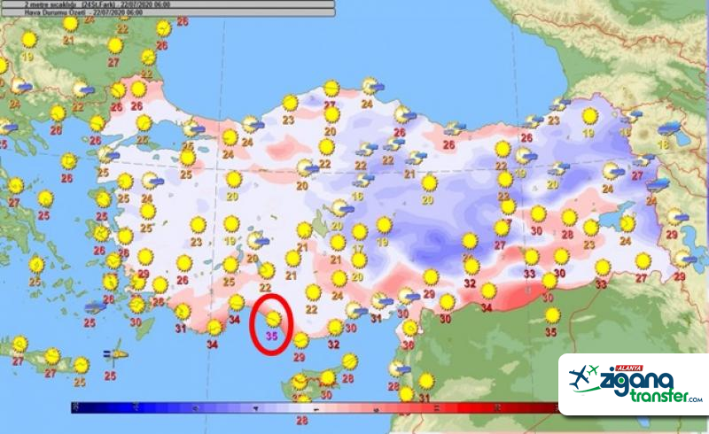 Türkiye’nin en sıcak şehri Alanya